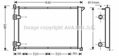 AVA QUALITY COOLING rt2257 -  Радиатор, охлаждение двигателя